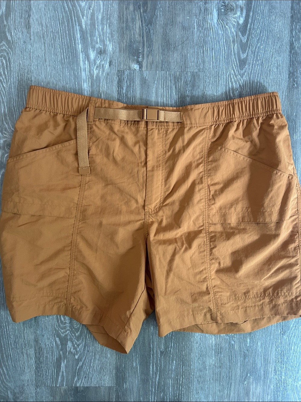 Eddie Bauer Men's Ripstop Hybrid Tech Shorts with Integrated Belt Size XXL NWT